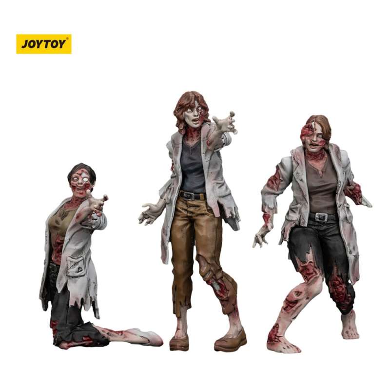 SPOTT-GR Zombie Dark Source Action Figures 3-Pack Scientists (Θηλυκό) 8 cm