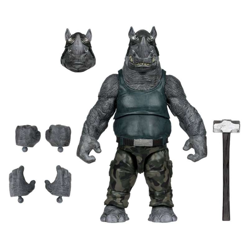 SPOTT-GR Teenage Mutant Ninja Turtles Page Punchers Action Figure Rocksteady 17 cm