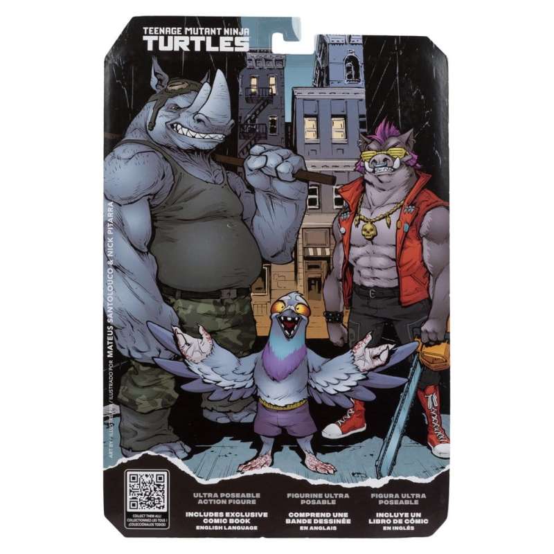 SPOTT-GR Teenage Mutant Ninja Turtles Page Punchers Action Figure Rocksteady 17 cm