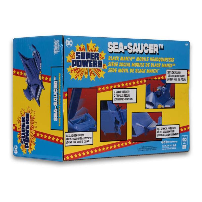 SPOTT-GR DC Direct Super Powers Vehicles - Όχημα Black Manta Sea Saucer Μεγέθους 10cm