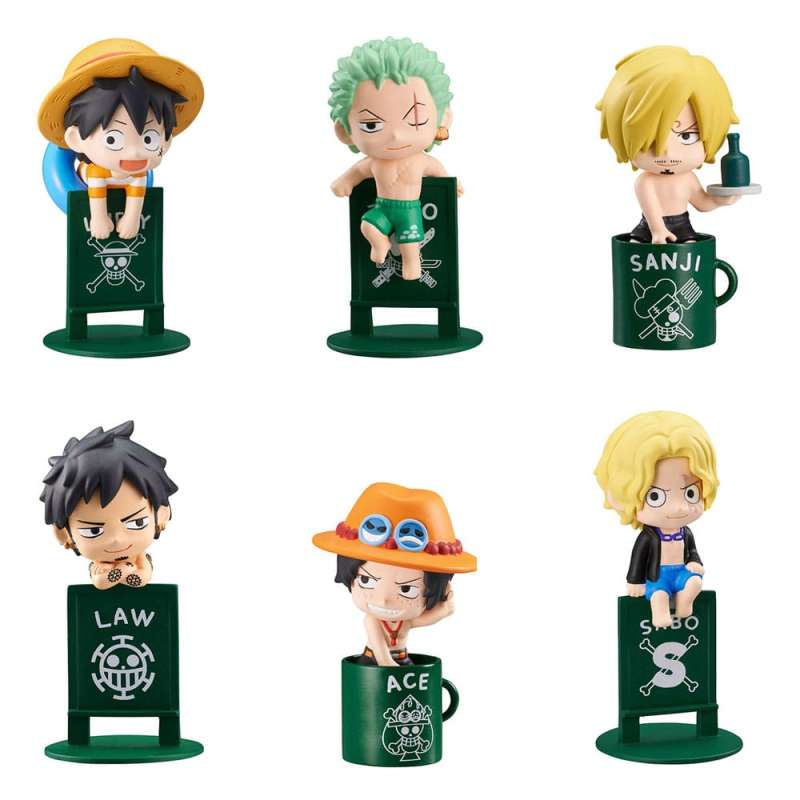 SPOTT-GR One Piece Ochatomo Series - Φιγούρα Pirates Vacance 4cm (Σετ 8 Τεμαχίων)