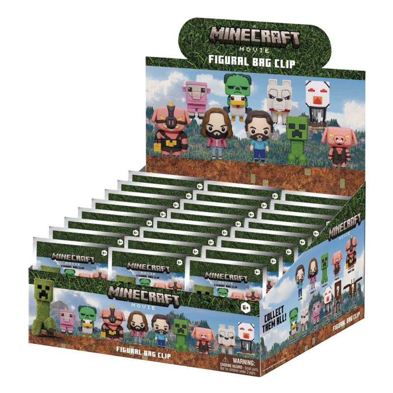 SPOTT-GR Minecraft - Τρισδιάστατα PVC Μπρελόκ Series 1 Display (Σετ 24 Τεμάχια)