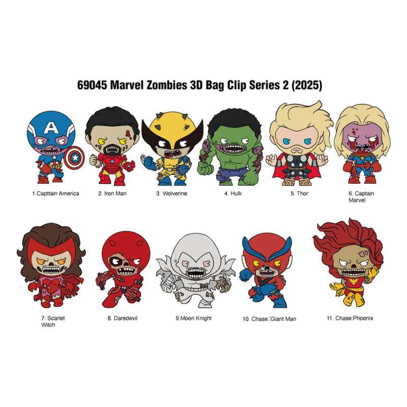 SPOTT-GR Marvel - Μπρελόκ PVC Series 2 Zombies Display (Σετ 24 Τεμάχια)