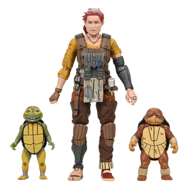 SPOTT-GR Teenage Mutant Ninja Turtles (The Last Ronin The Lost Years) Action Figure Grammy April with Baby Yi & Moja 18 cm
