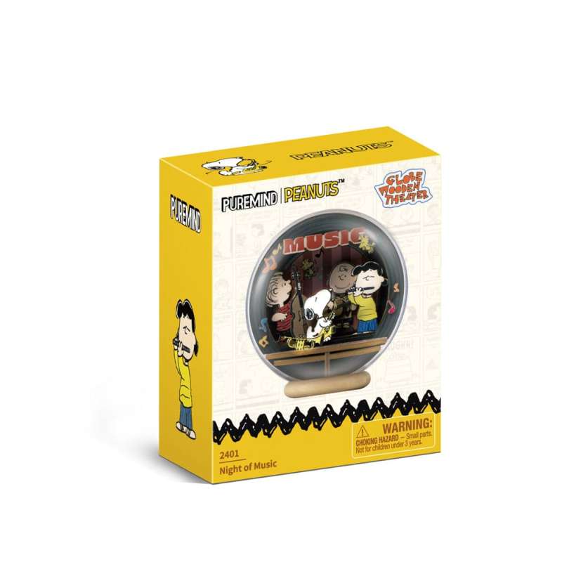 SPOTT-GR Peanuts Puremind - Κιτ Μοντελισμού Globe Wooden Theater Globe Night of Music