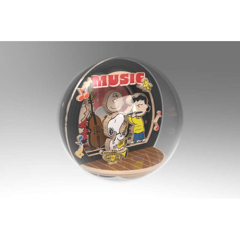 SPOTT-GR Peanuts Puremind - Κιτ Μοντελισμού Globe Wooden Theater Globe Night of Music