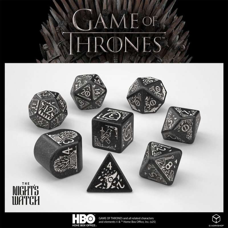 SPOTT-GR Game of Thrones - Σετ Ζαριών Night's Watch (Σετ 8 Τεμαχίων)