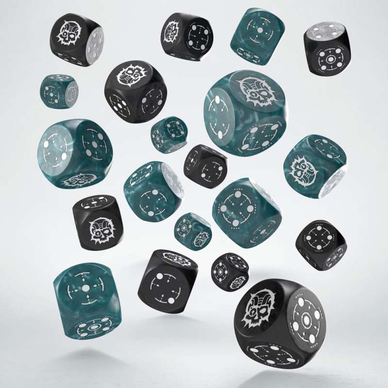 SPOTT-GR Crosshairs Compact D6 - Σετ Ζαριών Stormy & Black (Σετ 20 Τεμάχια)