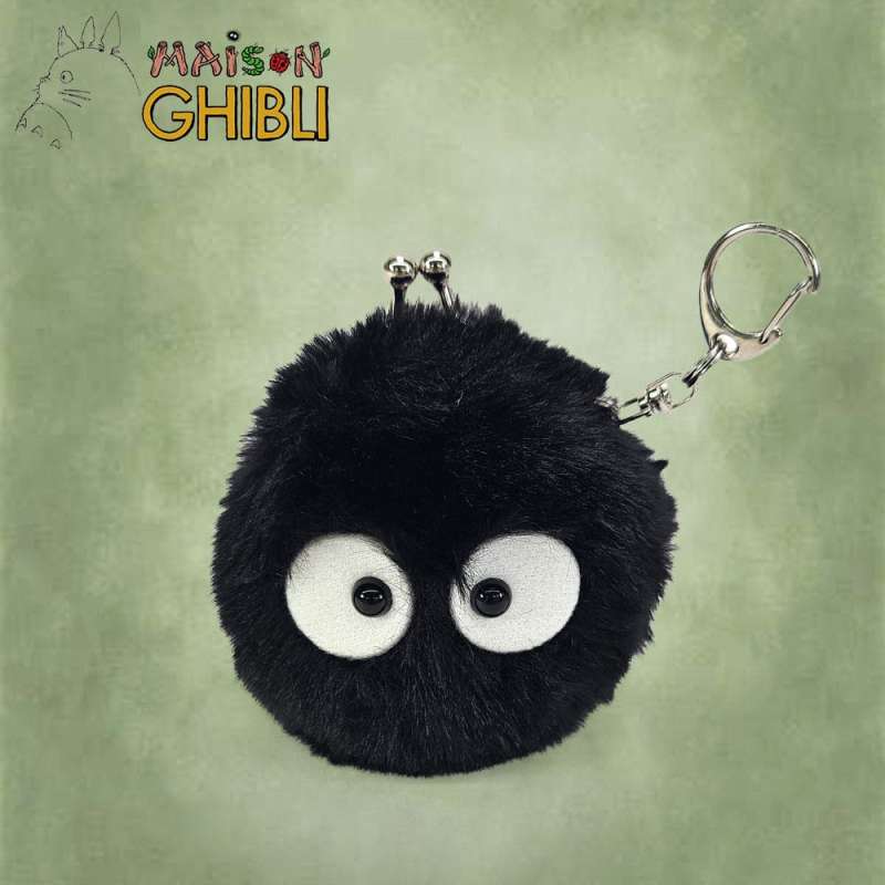 SPOTT-GR Λούτρινο Πορτοφολάκι My Neighbor Totoro Soot Sprite σε Μαύρο Χρώμα