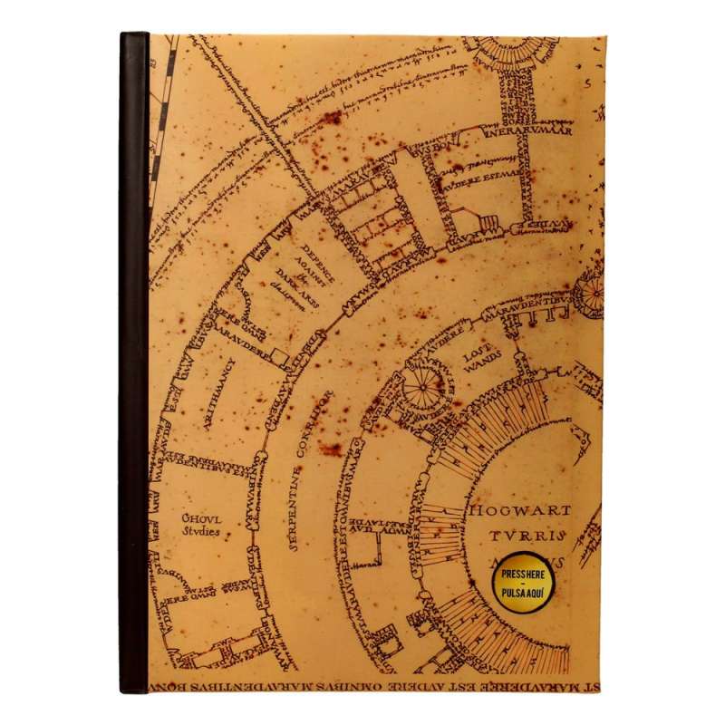 SPOTT-GR Harry Potter Notebook with Light Marauder's Map