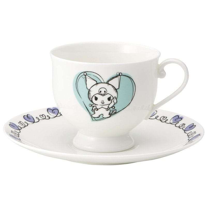 SPOTT-GR Sanrio Bone China - Σετ Κούπα & Πιατάκι Kuromi