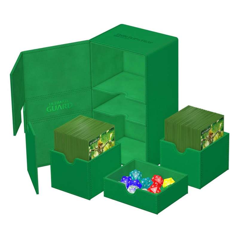 SPOTT-GR Ultimate Guard Twin Flip'n'Tray 200+ Xenoskin - Green