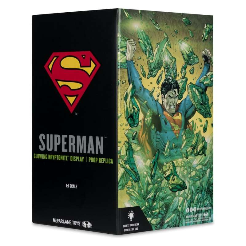 SPOTT-GR Superman DC Direct - Ρέπλικα (Αναλογία 1/1) Kryptonite Display (Gold Label) Μεγέθους 18cm