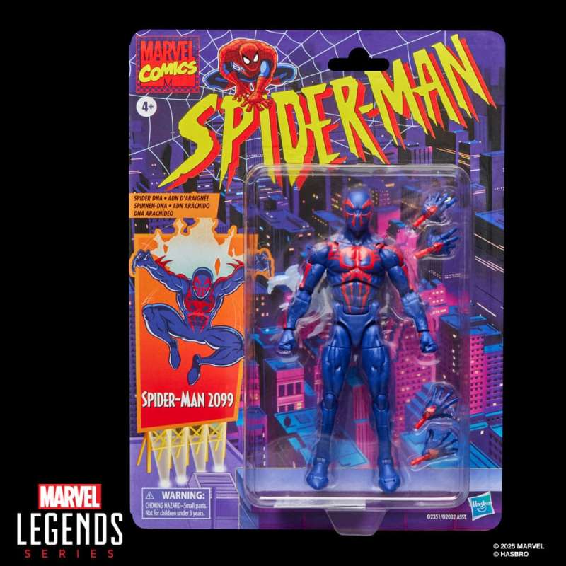 SPOTT-GR Spider-Man Marvel Legends Retro Action Figure Spider-Man 2099 15 cm