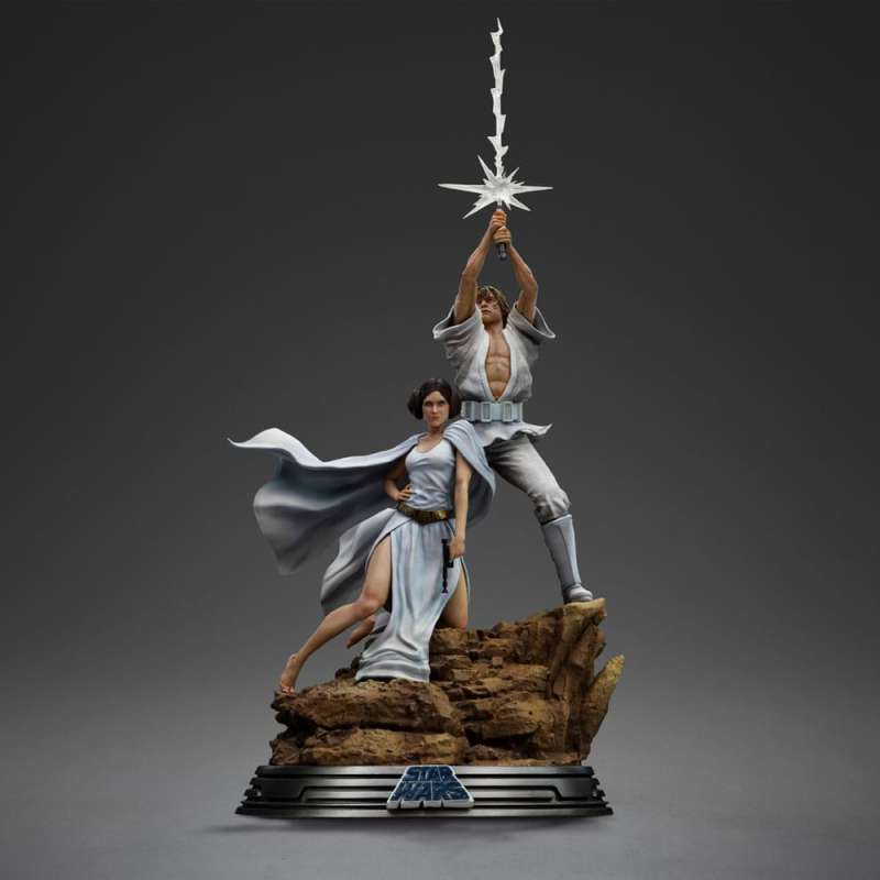 SPOTT-GR Star Wars Deluxe Art Scale - Φιγούρα (Αναλογία 1/10) Luke and Leia με Ύψος 41cm