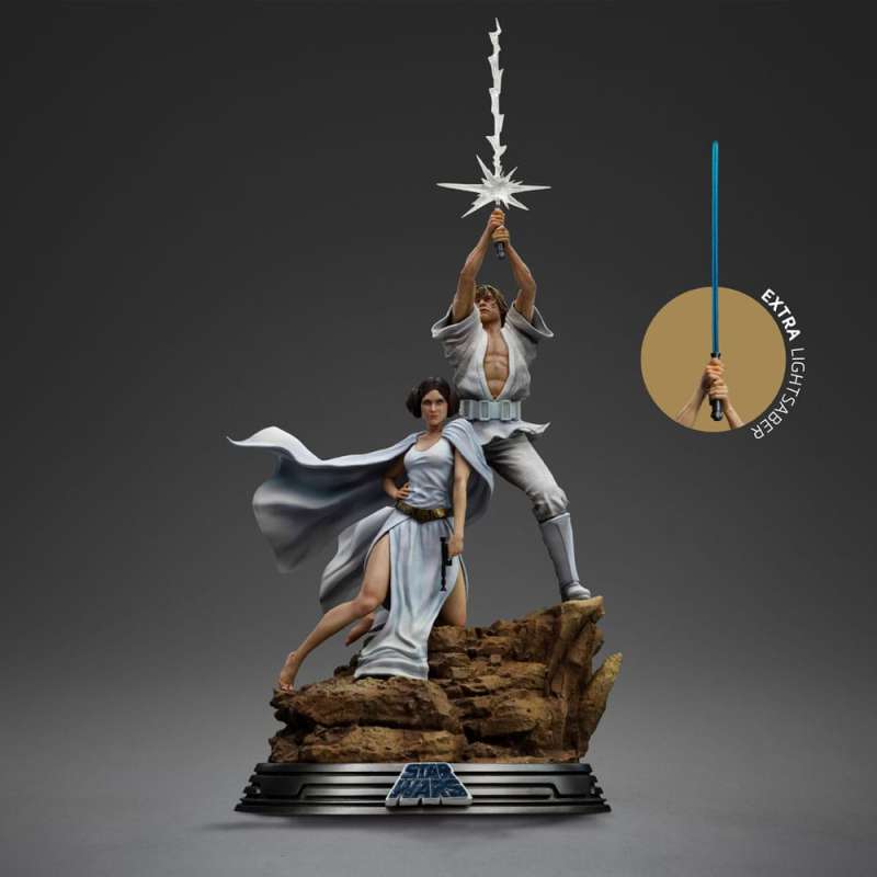 SPOTT-GR Star Wars Deluxe Art Scale - Φιγούρα (Αναλογία 1/10) Luke and Leia με Ύψος 41cm