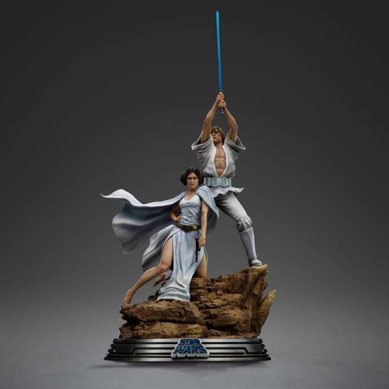 SPOTT-GR Star Wars Deluxe Art Scale - Φιγούρα (Αναλογία 1/10) Luke and Leia με Ύψος 41cm