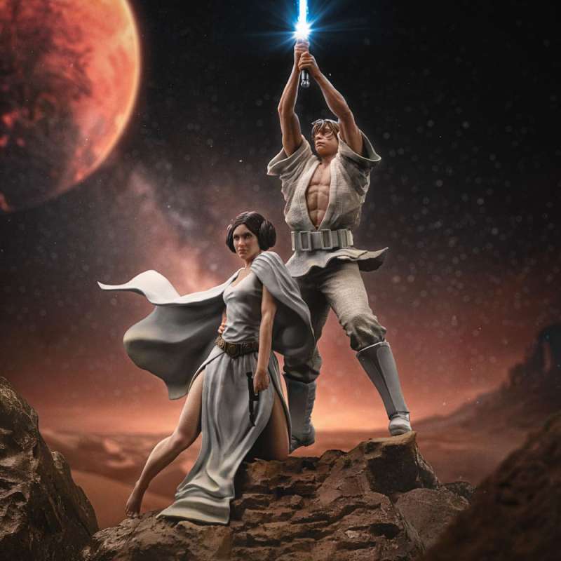 SPOTT-GR Star Wars Deluxe Art Scale - Φιγούρα (Αναλογία 1/10) Luke and Leia με Ύψος 41cm