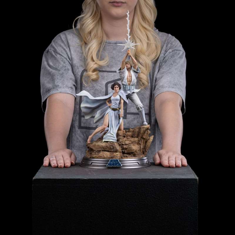 SPOTT-GR Star Wars Deluxe Art Scale - Φιγούρα (Αναλογία 1/10) Luke and Leia με Ύψος 41cm
