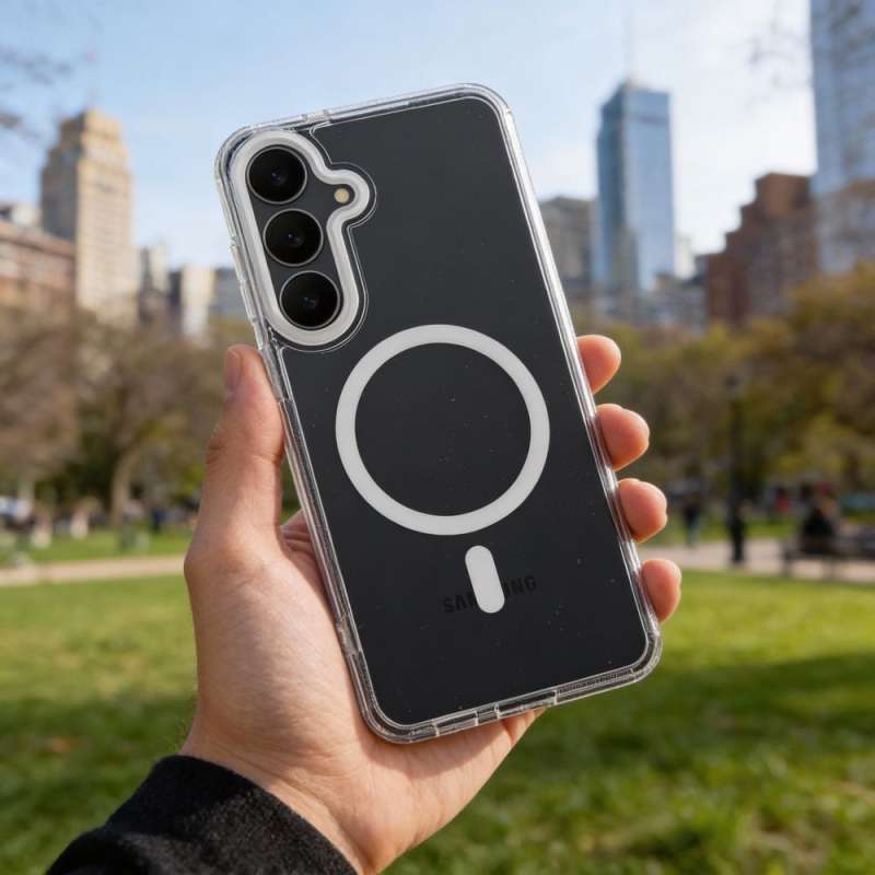 SPOTT-GR Hybrid Clear Frame - Θήκη για Samsung Galaxy A27 με Υποστήριξη MagSafe Διάφανη