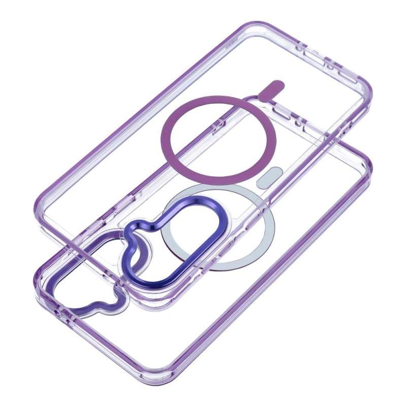 SPOTT-GR Hybrid Clear Frame - Θήκη για Samsung Galaxy A27 με Υποστήριξη MagSafe σε Μωβ Χρώμα