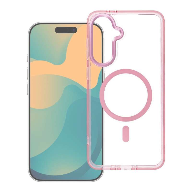 SPOTT-GR Hybrid Clear Frame - Θήκη για Samsung Galaxy A27 με Υποστήριξη MagSafe σε Ροζ Χρώμα