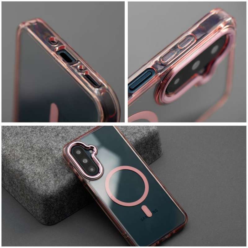 SPOTT-GR Hybrid Clear Frame - Θήκη για Samsung Galaxy A27 με Υποστήριξη MagSafe σε Ροζ Χρώμα