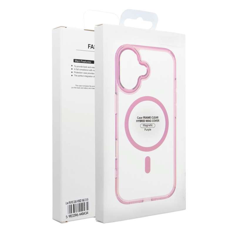 SPOTT-GR Hybrid Clear Frame - Θήκη για Samsung Galaxy A27 με Υποστήριξη MagSafe σε Ροζ Χρώμα