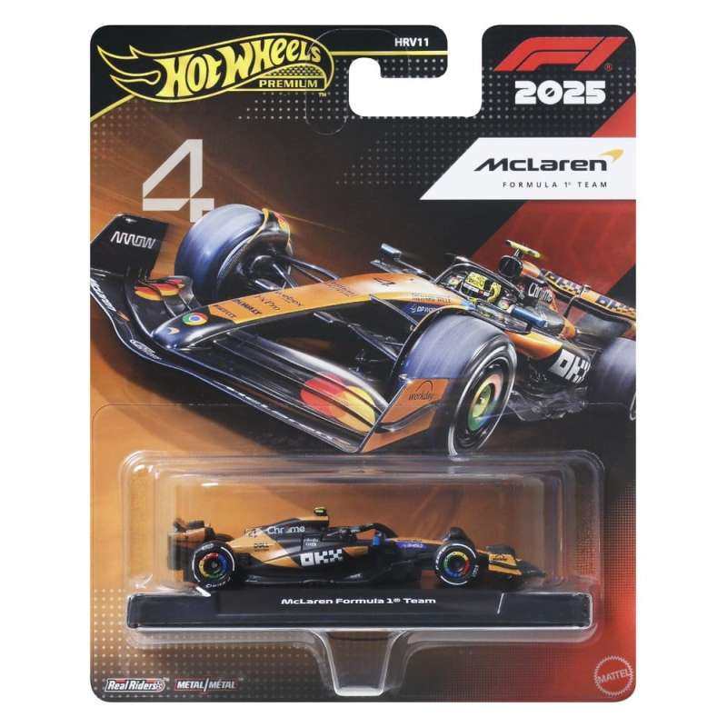 SPOTT-GR Formula 1 Hot Wheels Premium - Die-Cast Συλλεκτικό Όχημα (Αναλογία 1/64) Team McLaren: Driver 2
