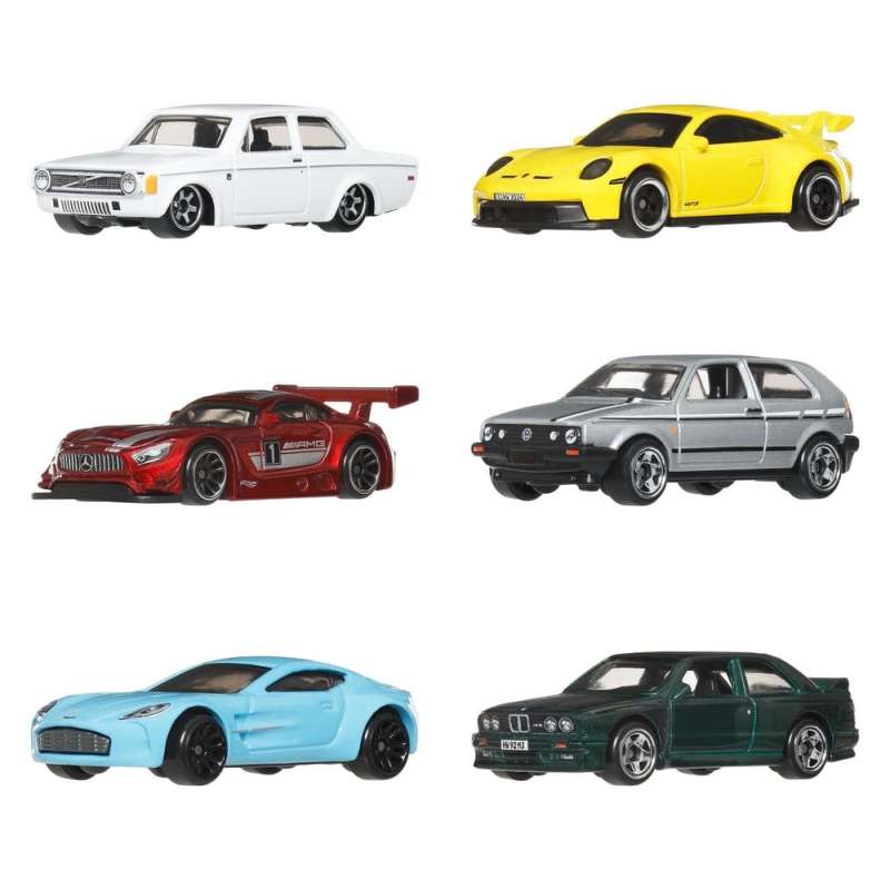 SPOTT-GR Hot Wheels Silver Series - Die-Cast Συλλεκτικά Οχήματα Euro Style (Αναλογία 1/64) (6-Pack)