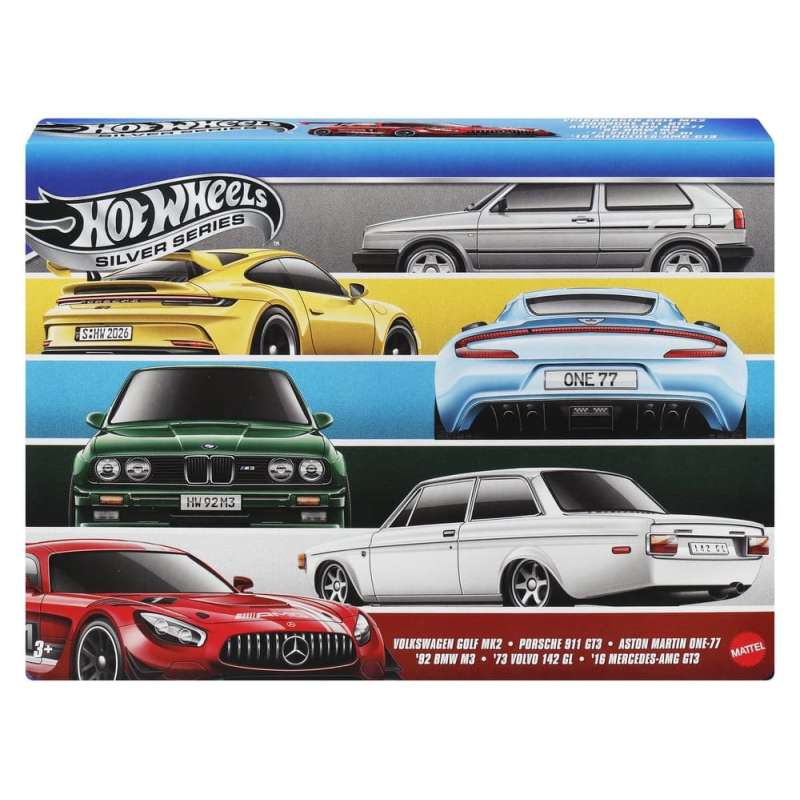 SPOTT-GR Hot Wheels Silver Series - Die-Cast Συλλεκτικά Οχήματα Euro Style (Αναλογία 1/64) (6-Pack)