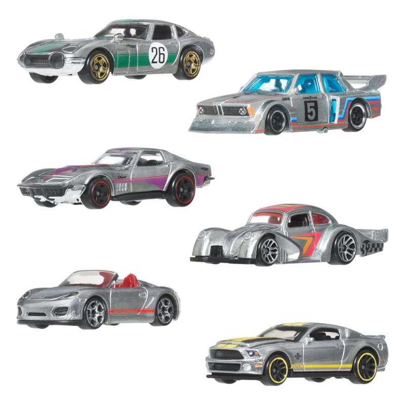 SPOTT-GR Hot Wheels Silver Series - Die-Cast Συλλεκτικά Οχήματα ZAMAC (Αναλογία 1/64) (6-Pack)