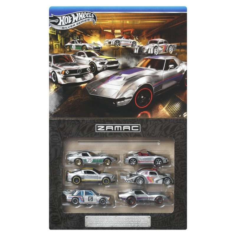 SPOTT-GR Hot Wheels Silver Series - Die-Cast Συλλεκτικά Οχήματα ZAMAC (Αναλογία 1/64) (6-Pack)