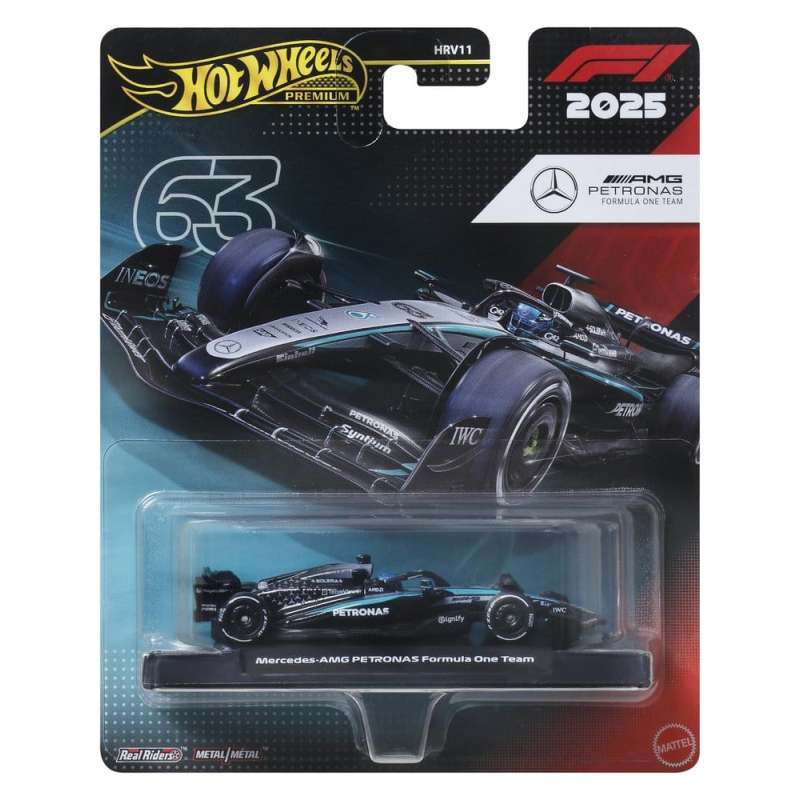 SPOTT-GR Formula 1 Hot Wheels Premium - Die-Cast Συλλεκτικό Όχημα (Αναλογία 1/64) Team Mercedes Benz: Driver 1