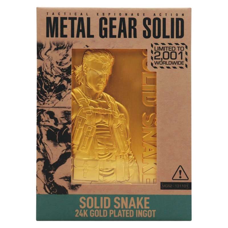 SPOTT-GR Metal Gear Solid 2 - Διακοσμητικό Πλακίδιο Snake 24k Gold Plated Limited Edition