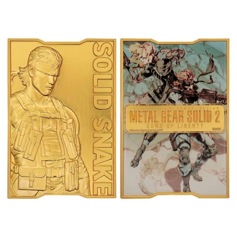SPOTT-GR Metal Gear Solid 2 - Διακοσμητικό Πλακίδιο Snake 24k Gold Plated Limited Edition