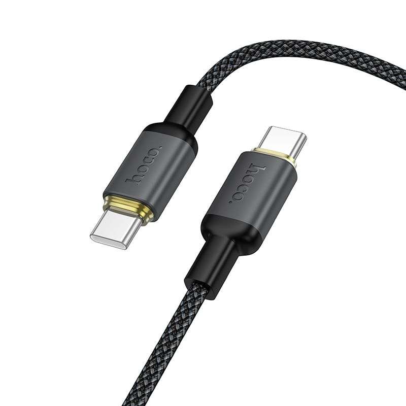 SPOTT-GR Hoco X128 Benefit - Καλώδιο Type-C σε Type-C (3A 60W) 1m σε Μαύρο Χρώμα
