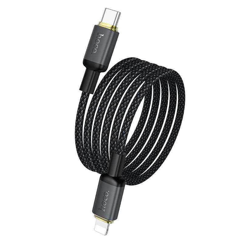 SPOTT-GR Hoco X128 Benefit - Καλώδιο Type-C σε Lightning (PD 30W) 1m σε Μαύρο Χρώμα