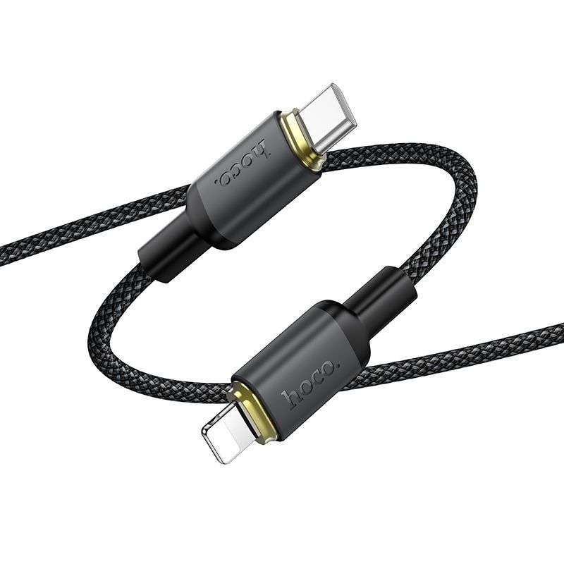 SPOTT-GR Hoco X128 Benefit - Καλώδιο Type-C σε Lightning (PD 30W) 1m σε Μαύρο Χρώμα