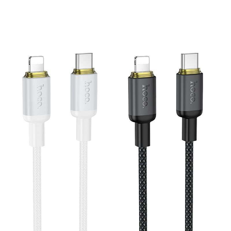 SPOTT-GR Hoco X128 Benefit - Καλώδιο Type-C σε Lightning (PD 30W) 1m σε Μαύρο Χρώμα