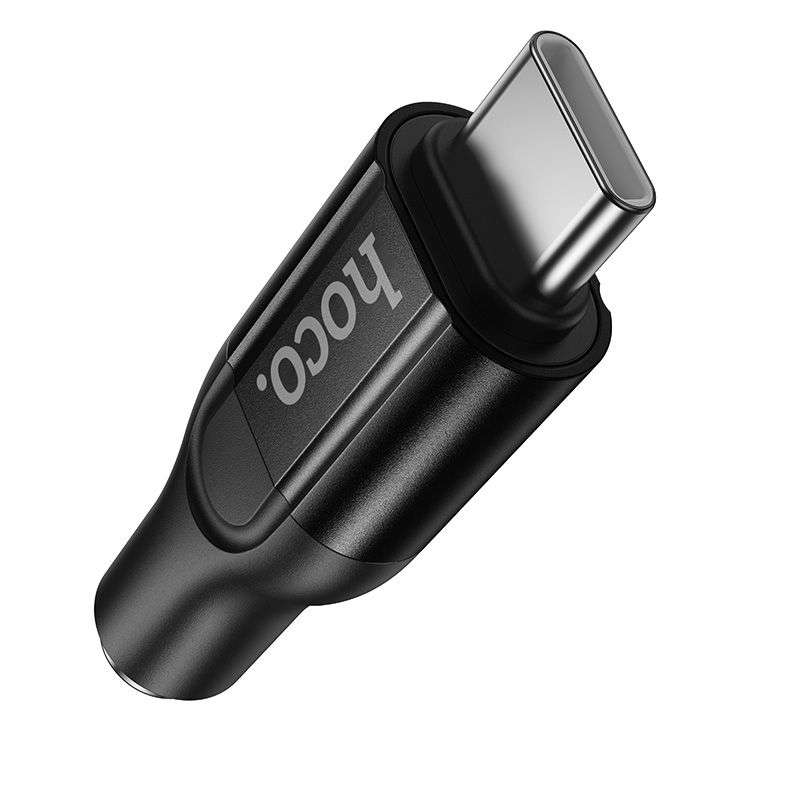 SPOTT-GR Hoco UPA35 Mia - Μετατροπέας Type-C σε AUX Jack 3.5mm σε Μαύρο Χρώμα