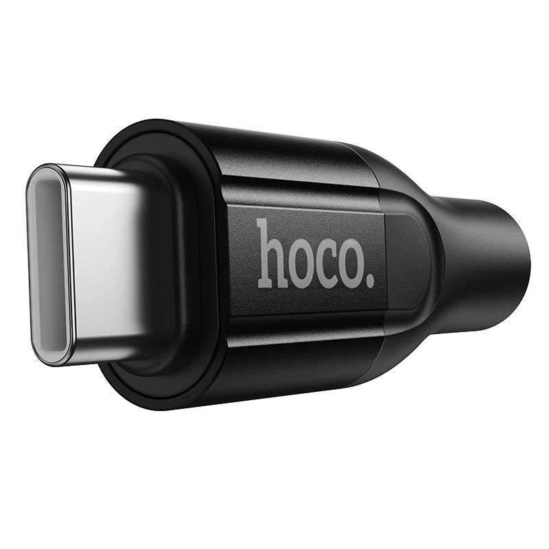 SPOTT-GR Hoco UPA35 Mia - Μετατροπέας Type-C σε AUX Jack 3.5mm σε Μαύρο Χρώμα