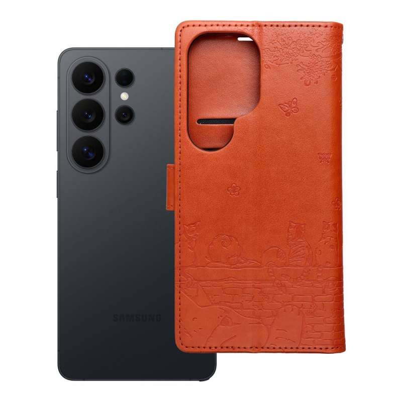 SPOTT-GR Mezzo Book Case - Θήκη για Samsung Galaxy A27 (Cats Design) σε Καφέ Χρώμα