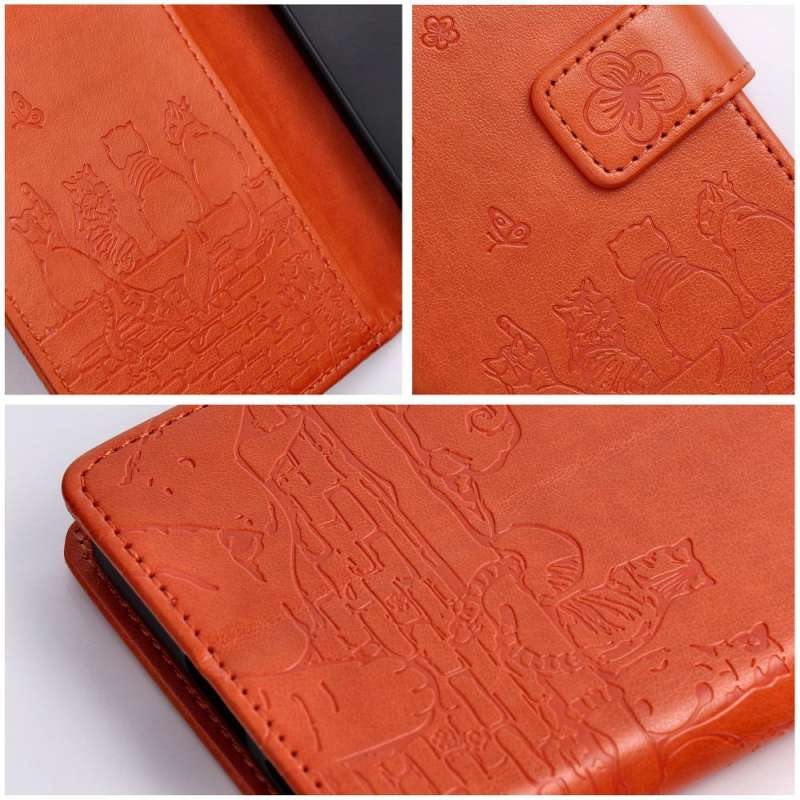 SPOTT-GR Mezzo Book Case - Θήκη για Samsung Galaxy A27 (Cats Design) σε Καφέ Χρώμα