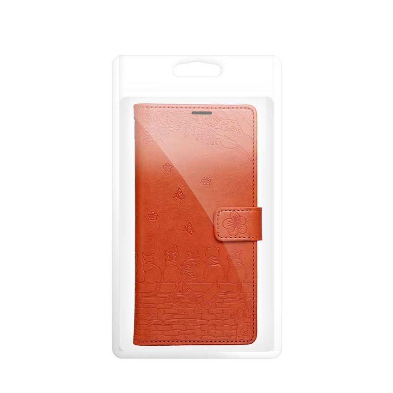 SPOTT-GR Mezzo Book Case - Θήκη για Samsung Galaxy A27 (Cats Design) σε Καφέ Χρώμα