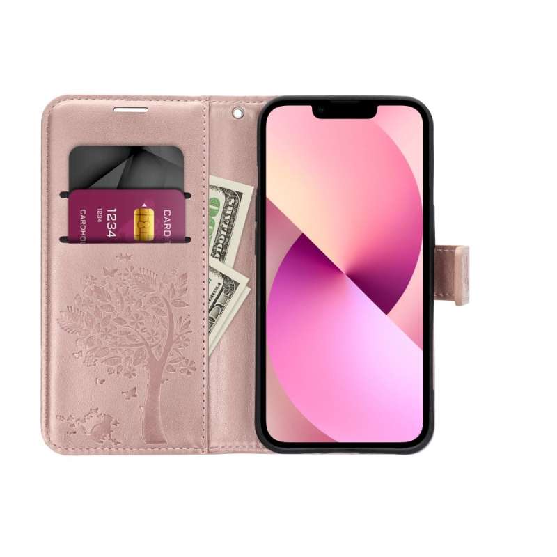 SPOTT-GR Mezzo Book Case - Θήκη για Samsung Galaxy A27 (Σχέδιο Flower) σε Ροζ Xρώμα