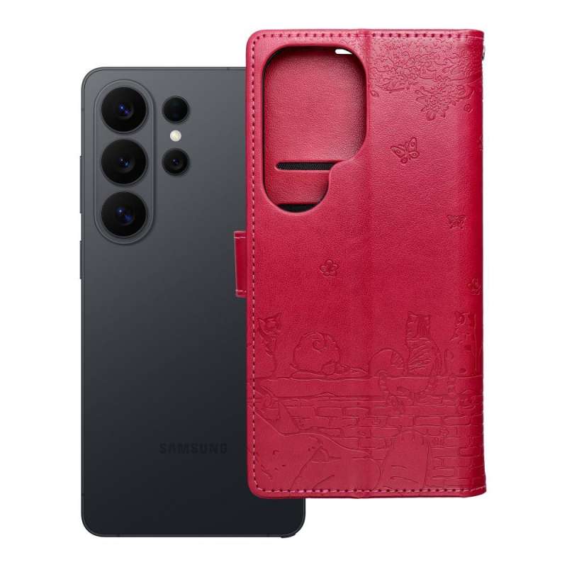 SPOTT-GR Mezzo Book Case - Θήκη για Samsung Galaxy A27 (Cats Design) σε Ροζ Χρώμα
