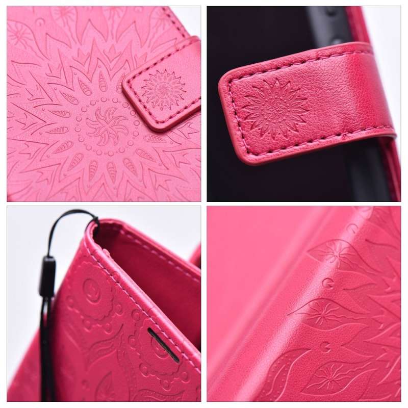 SPOTT-GR Mezzo Book Case - Θήκη για Samsung Galaxy A27 (Σχέδιο Flower) σε Βυσσινί Χρώμα