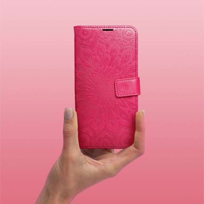 SPOTT-GR Mezzo Book Case - Θήκη για Samsung Galaxy A27 (Σχέδιο Flower) σε Βυσσινί Χρώμα