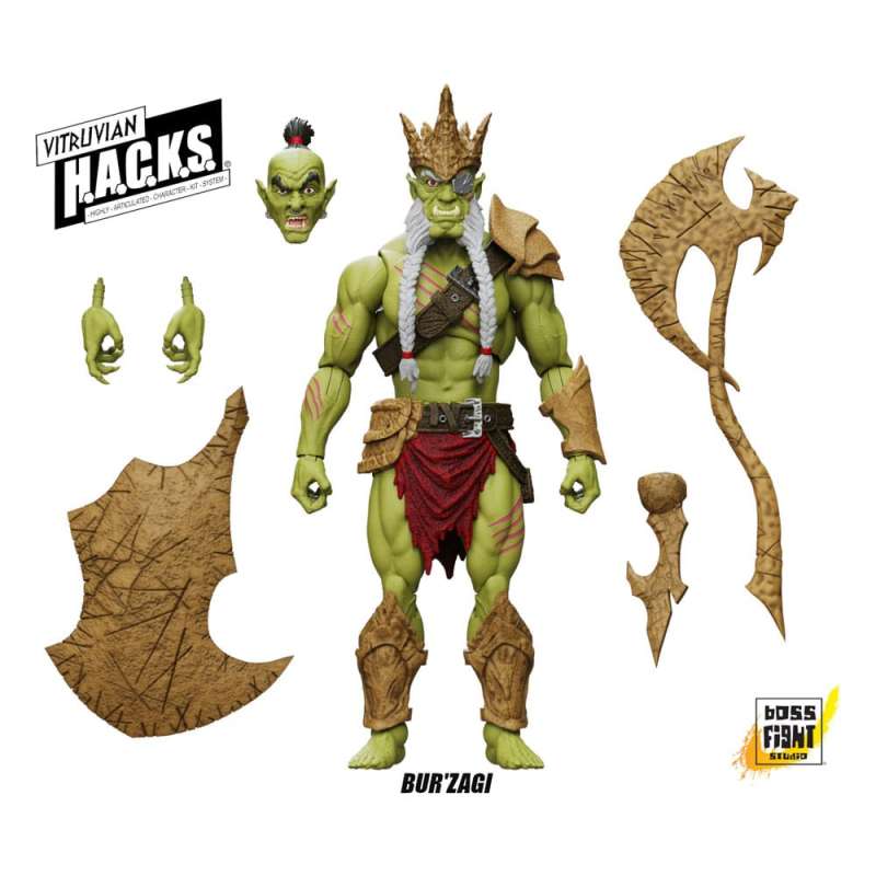 SPOTT-GR Vitruvian H.A.C.K.S. - Φιγούρα Δράσης Mighty Orc Sovran Bur'Zagi